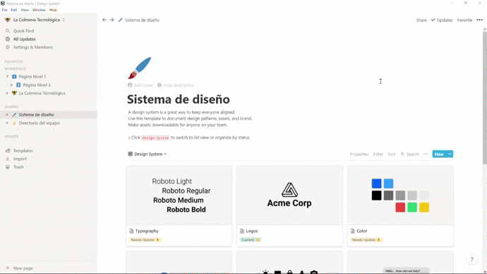 Compartir con tu espacio de trabajo