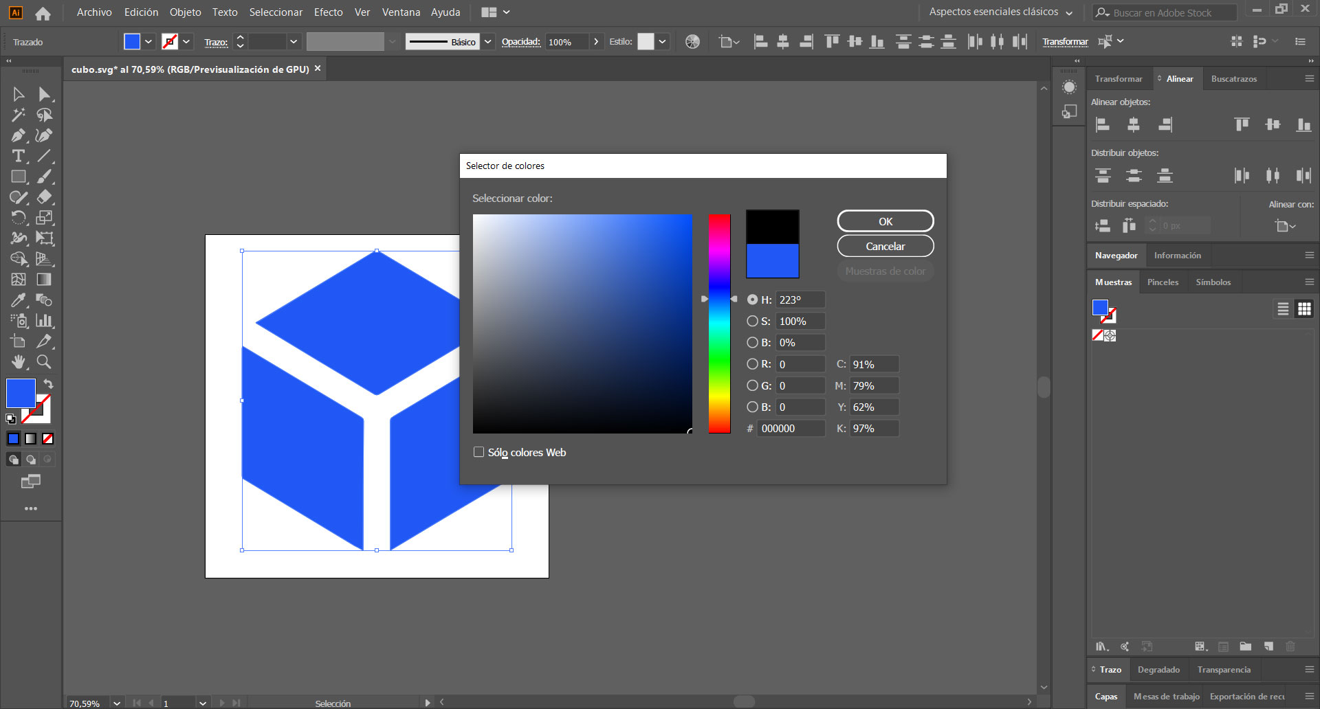 Cambiar el color de iconos SVG en Elementor