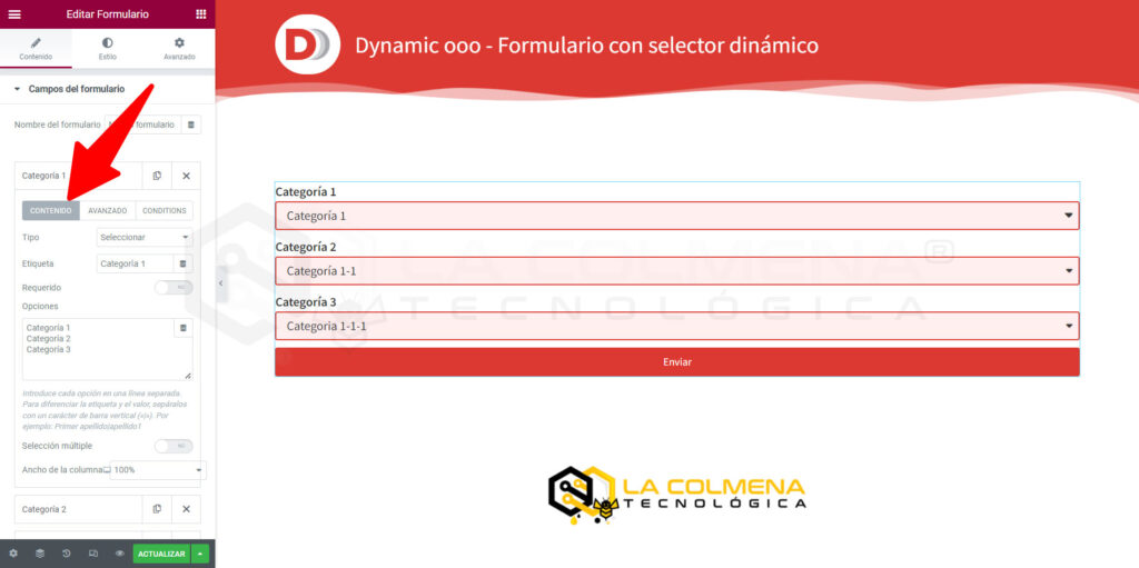 Selectores en cascada para formularios dinámicos con dynamic.ooo