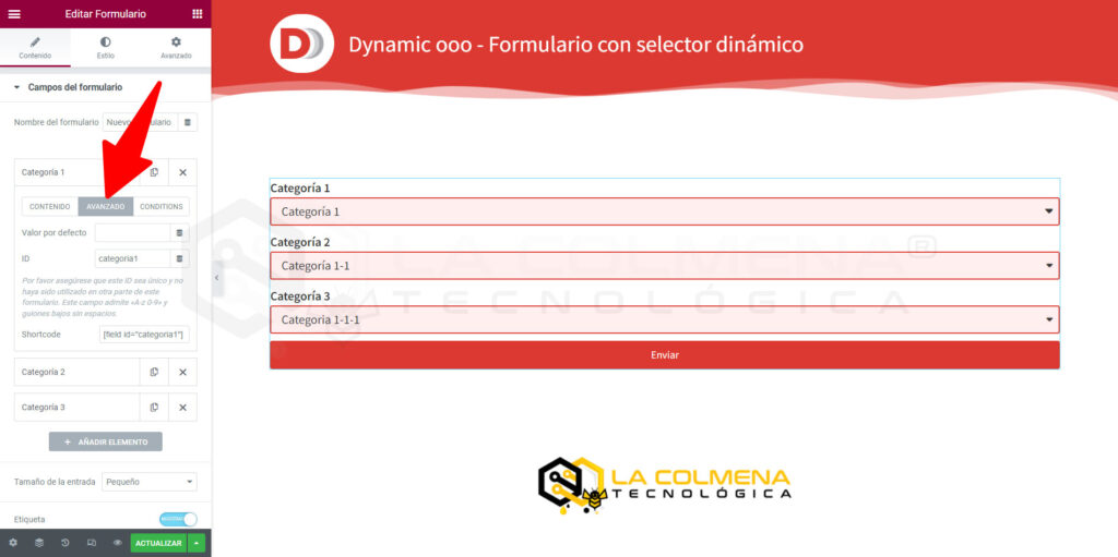 Selectores en cascada para formularios dinámicos con dynamic.ooo