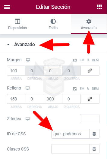 Definir ID único en Elementor