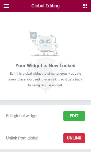 Plantilla global Elementor